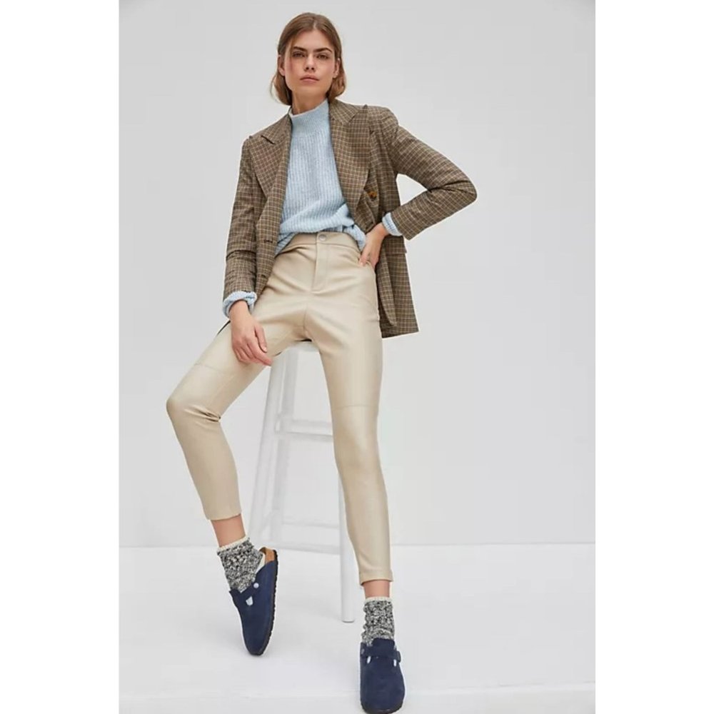 Anthropologie Avec Les Filles Arden Slim Faux Leather Pants - Picture 6 of 11